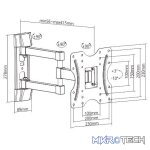 Cattex Bracket 23" - 42" Wall Mount Full Motion 30Kg - Components - Image 2